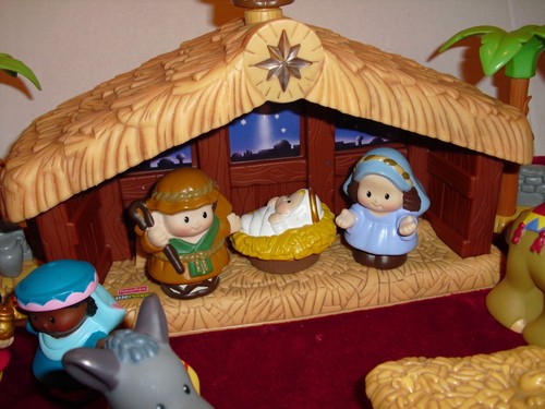2011 FISHER PRICE Little People Christmas Story Nativity Set Scene Music Lights - Picture 5 of 5