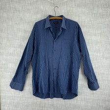 Ben Sherman Shirt Long Sleeve Button Down Mens 17.5 Blue 4158