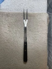 ROBINSON Knife Co USA*STAINLESS Meat Carving FORK*Wood Handle*