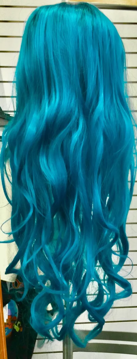 Black turquoise wig top