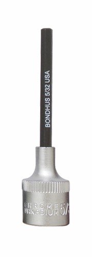 Bondhus 43509 Sechskant-Stecknussbit 5/32 Zoll – 15,2 Cm Lang, Für 3/8 Zoll Antrieb