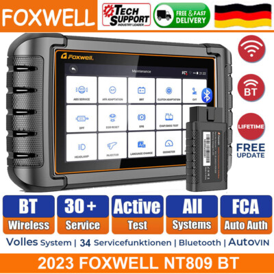 2023 FOXWELL NT809BT Profi KFZ Diagnosegerät Auto OBD2 EOBD Scanner ALLE SYSTEM