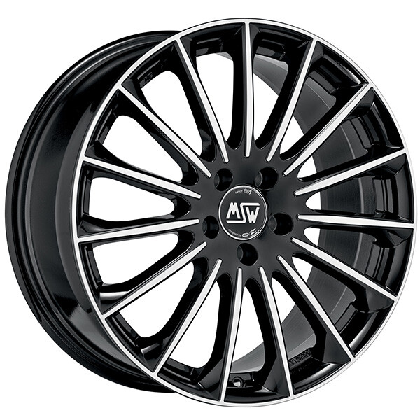 ALLOY WHEEL MSW MSW 30 FOR BMW SERIE 2 ACTIVE TOURER 7,5X18 5X112 GLOSS BLA R80