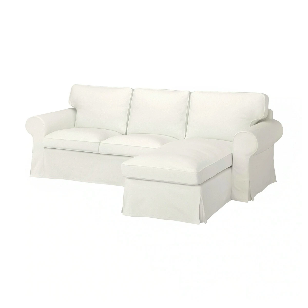 Ikea UPPLAND Cover for sofa with chaise COVER ONLY blekinge white