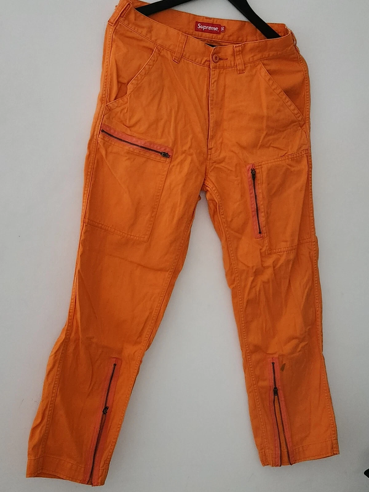 FW17 Supreme Flight pant Houndstooth size 30 Orange trousers pants W30 L30