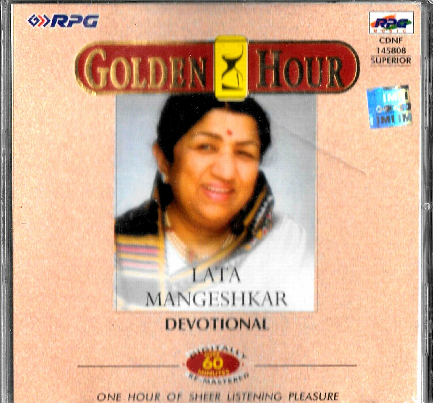 LATA MANGESHKAR - GOLDEN HOUR DEVOTIONAL - BRAND NEW BOLLYWOOD SARE GAMA CD