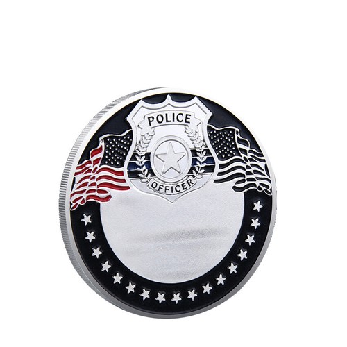 10PCS Challenge Coin Coins Law Enforcement Thin Blue Line Police Officers Flag - Picture 4 of 7