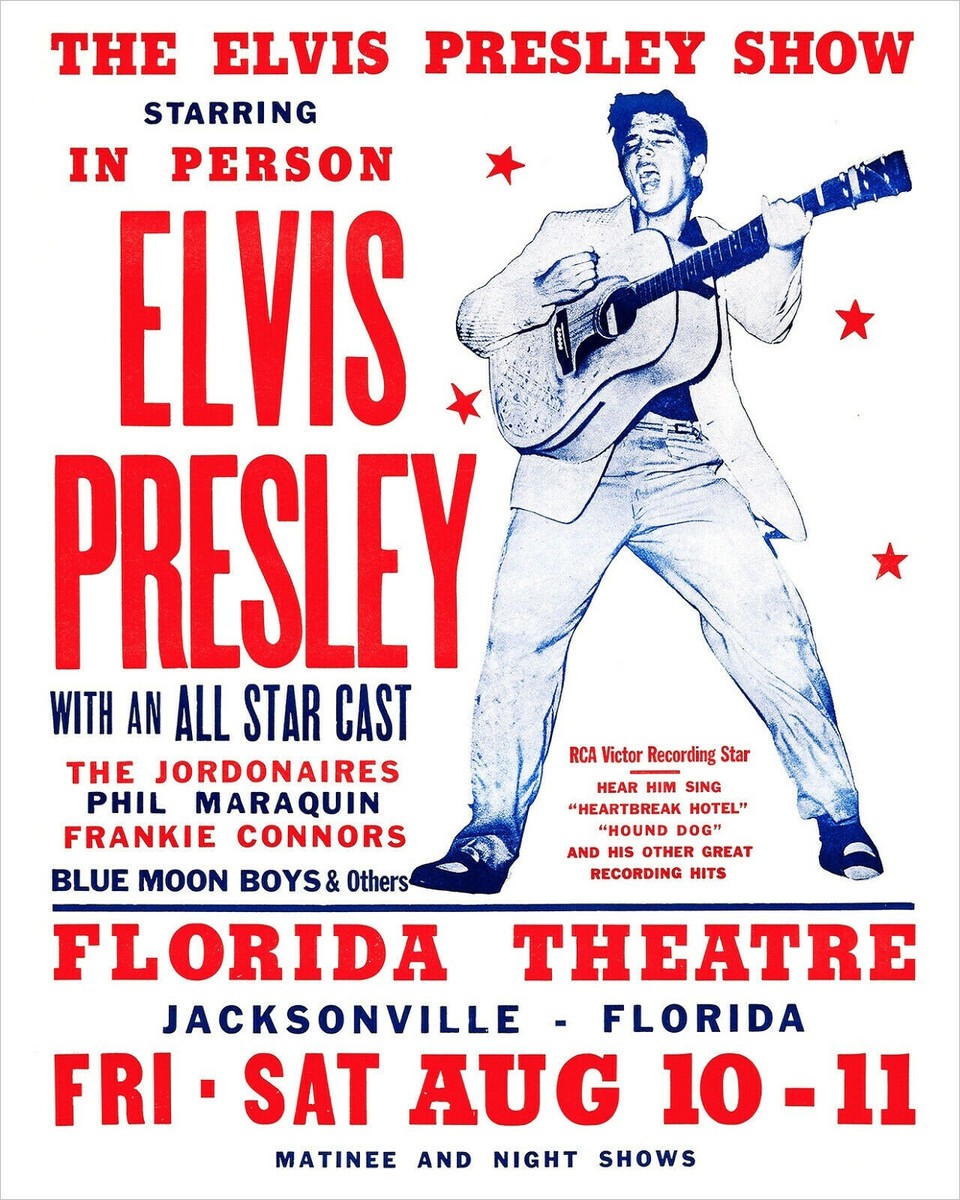 1956 The Elvis Presley Show Poster Print Hound Dog Heartbreak