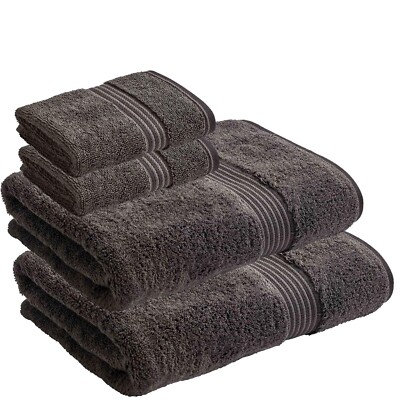 Christy Supreme Hygro Soft Towels Graphite Grey Bundle Deal 2 Face 2 Badetücher