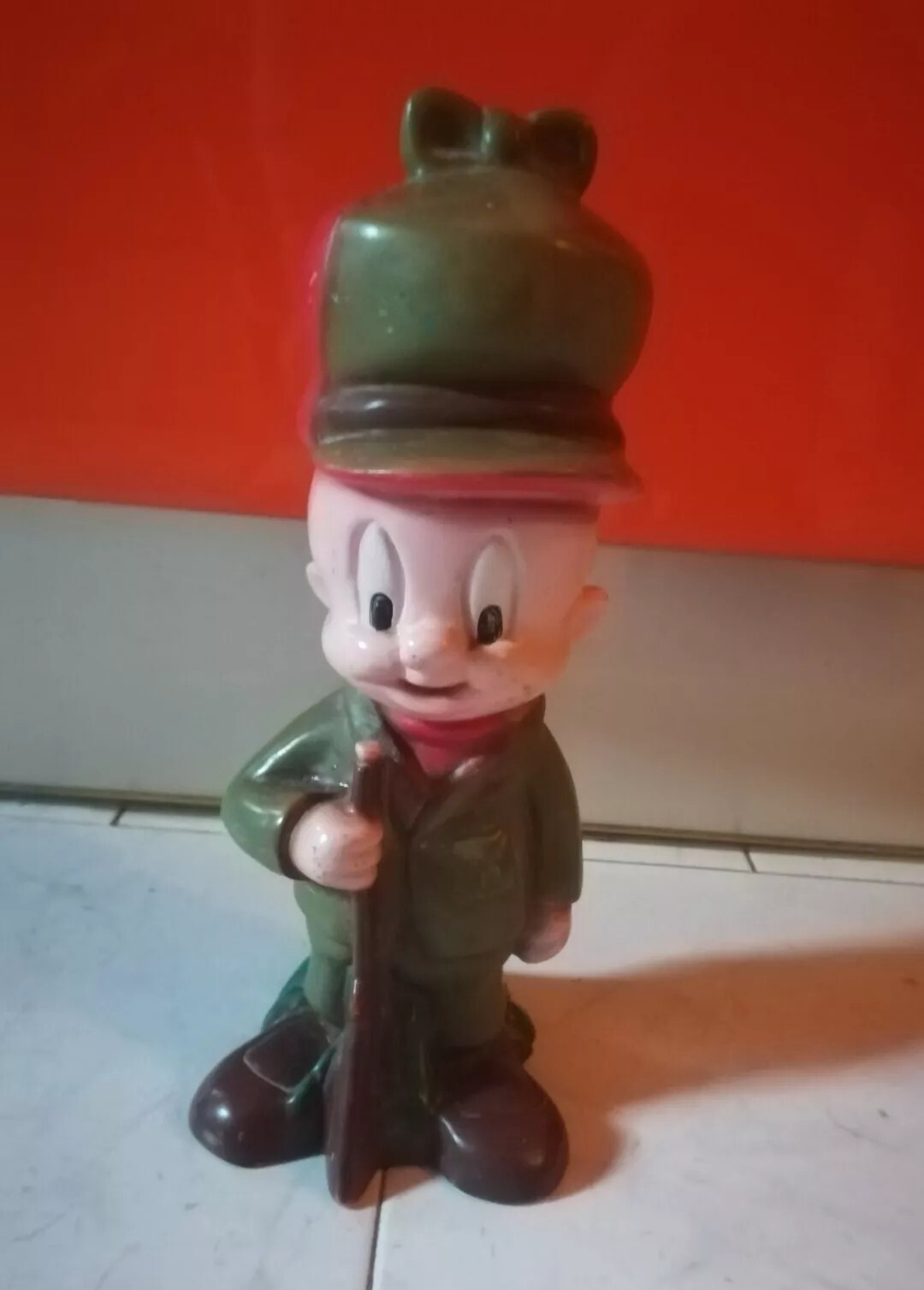 Raro Pupazzo Taddeo Elmer Fudd Warner Bros Looney Tunes Celloplast Ledraplastic