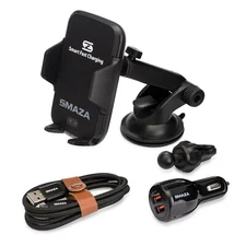 	 SMAZA  Wireless Car Charger Mount, Phone Holder, Windshield, AC Air Vent, Dash