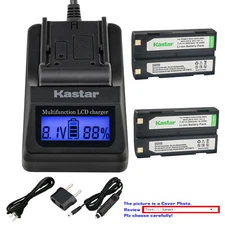 Kastar Battery LCD Fast Charger for Ei-D-Li1 Trimble R4 HP PhotoSmart C912XI