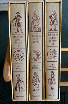 The Life of Samuel Johnson by James Boswell Heritage Press 3 Volume Set 1993 ed