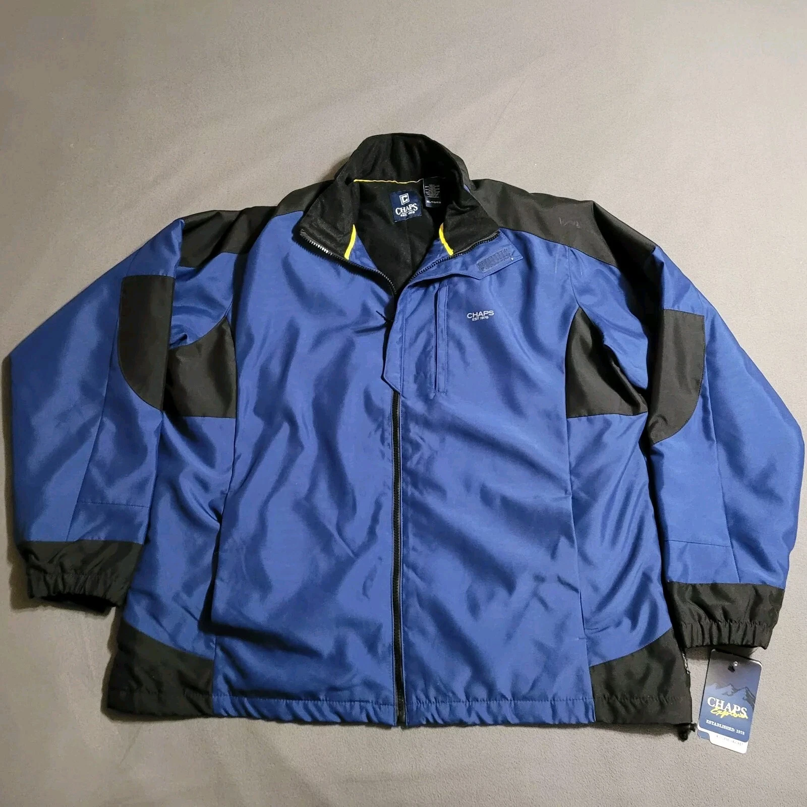 Chaps Jacket Water Resistant Explorer Full Zip Fleece Lined Coat Men's XL New