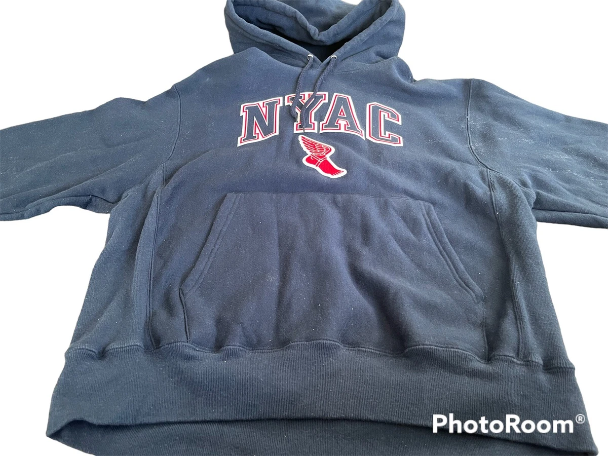 Vintage Champion Original Reverse Weave Hoodie NYAC NewYork Athletic Club Medium