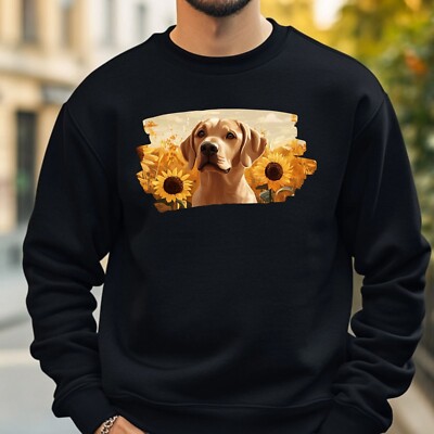 Labrador Sunflower Sweatshirt Cosy and Perfect for Any Occasion S to 4XL