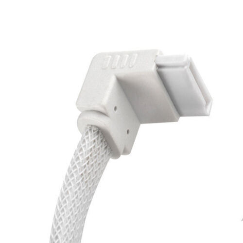 Silverstone CP08W 180 to 90 Deg 500mm 6Gb/s SATA III White Sleeved Cable - Picture 3 of 3