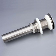 Brushed Nickel Bathroom Basin Lavatory Sink Pop Up Drain Without Overflow Qsd072