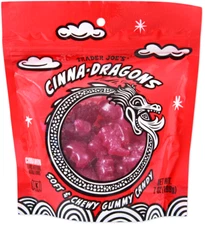 Trader Joe's 7 oz. CINNA DRAGONS Cinnamon Gummi Soft & Chewy Gummy Candy BB 1/26