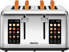 4-Slice Toaster Oven with Touch Screen Controls, 4 Wide Slots, 120V 1650W