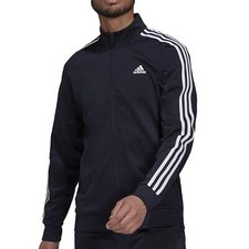  H46100 Mens Adidas Essentials Warm-Up 3-Stripes Track Jacket