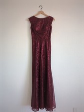 Morilee Madeline Gardner Women Sequin Maxi Dress Burgundy Size 6 Prom, Formal