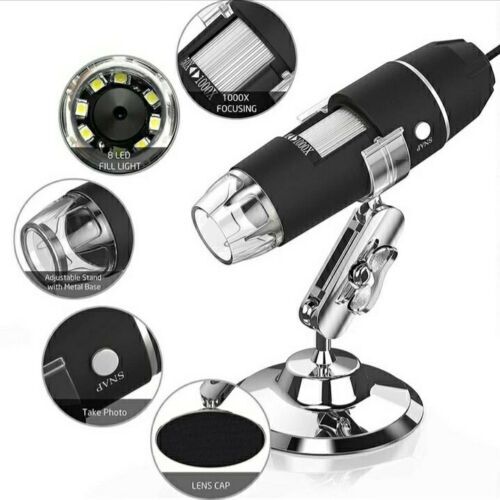 Microscopio usb professionale 1600X ingrandimento foto video pc notebook - Foto 7 di 8