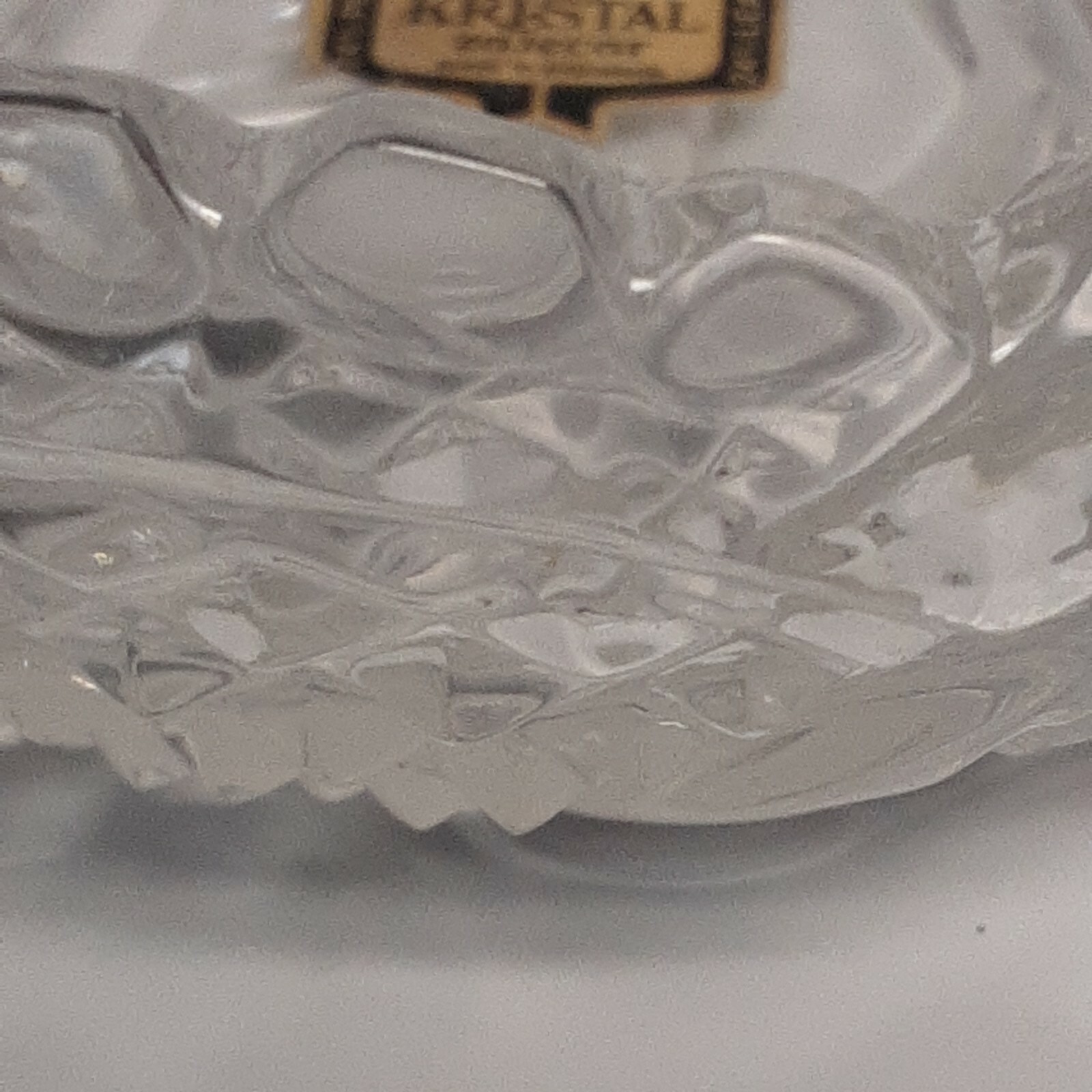 Vintage Crystal Glass Ashtray Dish Compote by Kristal Zajecar Yugoslavia