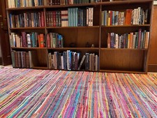 Rug Rag Rugs Multi Colour Mat Recycled Cotton Hand Woven Chindi Mats Rainbow