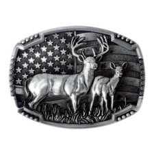 Animal Deer Belt Buckle Western Cowboy Native American Motorcyclist DER-08-S 