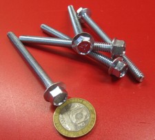 Flanged Serrated Bolt, Grade 5 Steel, Zinc FT, 1/4"-20 x 3.00" Length, 25 Pc