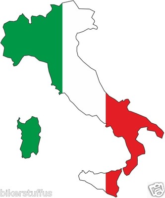 ITALY SILHOUETTE BUMPER DECAL MAP FLAG TOOL BOX STICKER LAPTOP STICKER LAPTOP 