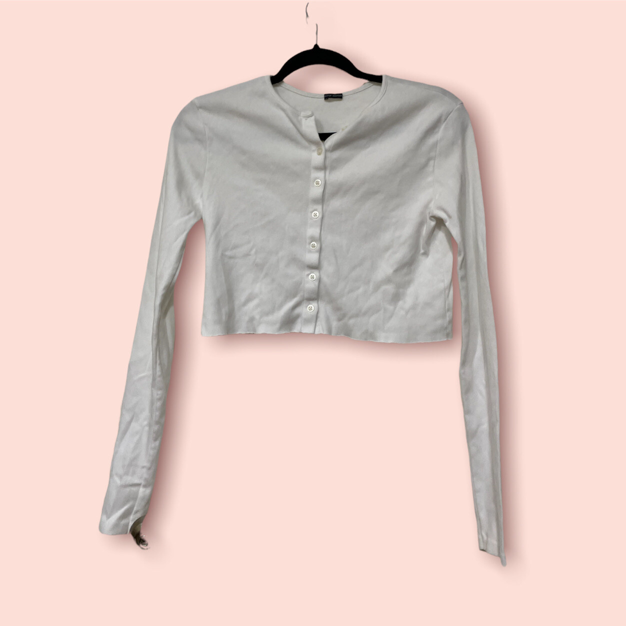 Brandy Melville White reworked cropped 