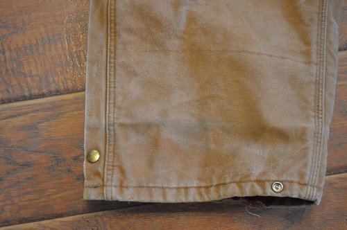 Salopette uomo vintage Carhartt isolata, foderata con trapunta, cachi, 40 x 32", usata - Foto 5 di 11