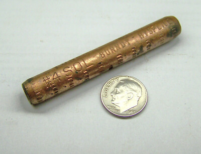 BURNDY HYSPLICE YDS4W 4 SOL NOS ELECTRICAL JUMPER SLEEVE 2-5/8'' L USE DIE #162