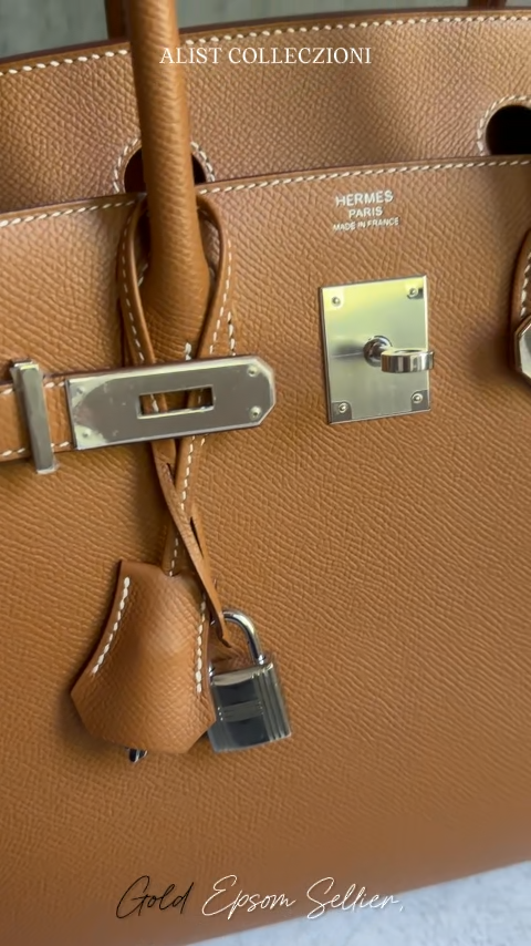 Hermès Birkin 30 Gold Epsom Sellier Palladium Hardware Z Stamp | eBay