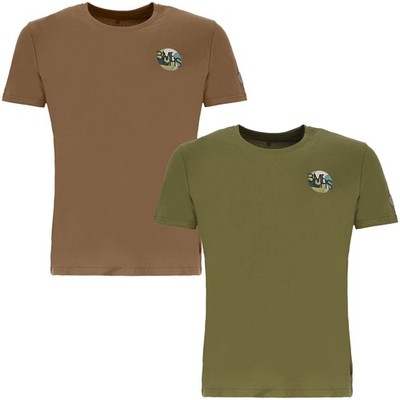 Baumfuchs Herren T-Shirt Kurzarm-Shirt Logo-Brustprint Baumwolle Rundhals