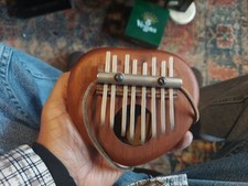 Handcrafted African Wooden Kalimba  • Finger Harp 8 Keys with Lanyard 
