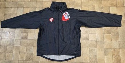 HELLY HANSEN Men s Helox Blue Hooded Rain Jacket HELLY TECH PROTECTION Rubber XL