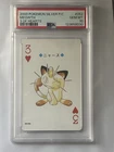 2000 POKEMON SILVER VERSION PLAYING CARDS 3 OF HEARTS #052 MEOWTH PSA 10