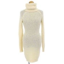 Chanel Knit Dress Mohair Nylon Wool Beige Size 34 P39839
