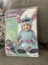 Spirit Halloween Infant 12-18 Mos Stitch Costume Blue Pink Complete