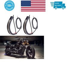 2PC Flexible Motorcycle LED Turn Signal Blinkers Waterproof Adjustable Kit