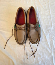 Twisted X Eco Womens Leather Lace-Up Moccasin Casual Shoes Brown/Beige 9M