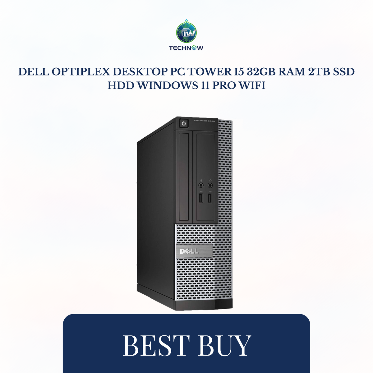 Dell OptiPlex Desktop PC Tower i5 32GB RAM 2TB SSD HDD Windows 11