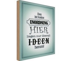 Holzschild 18X12 Cm Hier Keine Unordnung Nur Ideen Dekoration Deko Geschenk Holz