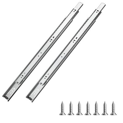 Drawer Slides, 20 inch, 10 Pairs Full Extension Ball Bearing Cabinet Rails, 100
