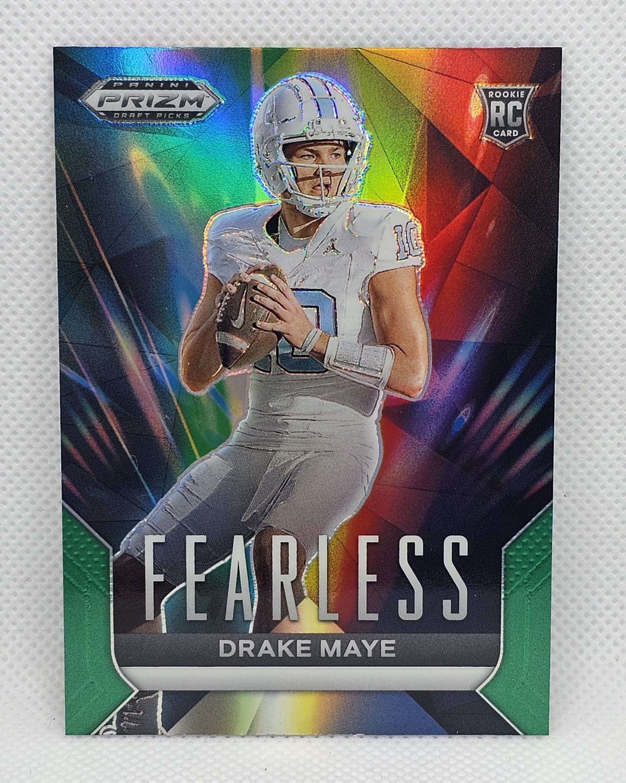 2024 Panini Prizm Draft Picks - Fearless Drake Maye #F-DM Green Prizm (RC)