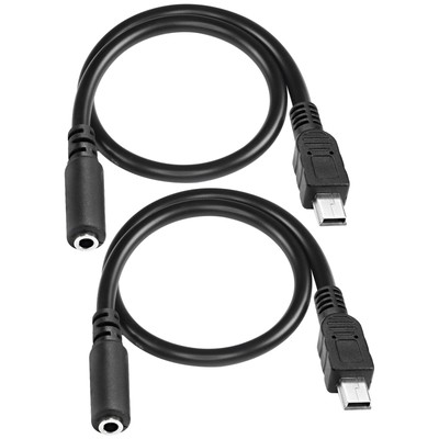 Mini USB Male to 3.5mm Audio Cable Mic Cord,5 Pin Mini USB to 3.5mm Female TR...
