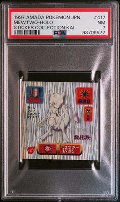 1997 AMADA POKEMON JPN STICKER COLL KAI #417 MEWTWO-HOLO PSA 7 | eBay